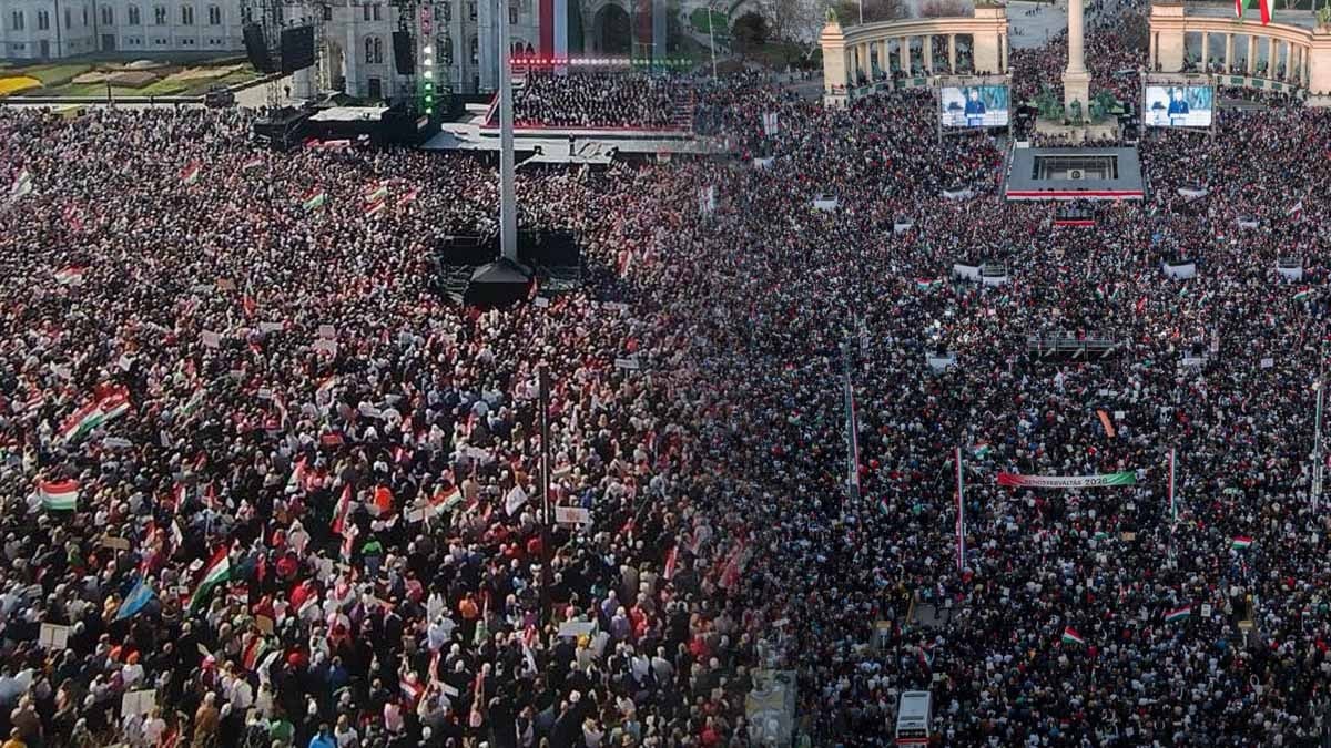 On binlerce Macar sokaklara döküldü