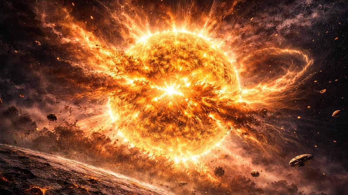 Dış katmanlarını kusarak çöken 'sarı hiperdev' patlamak üzere! 