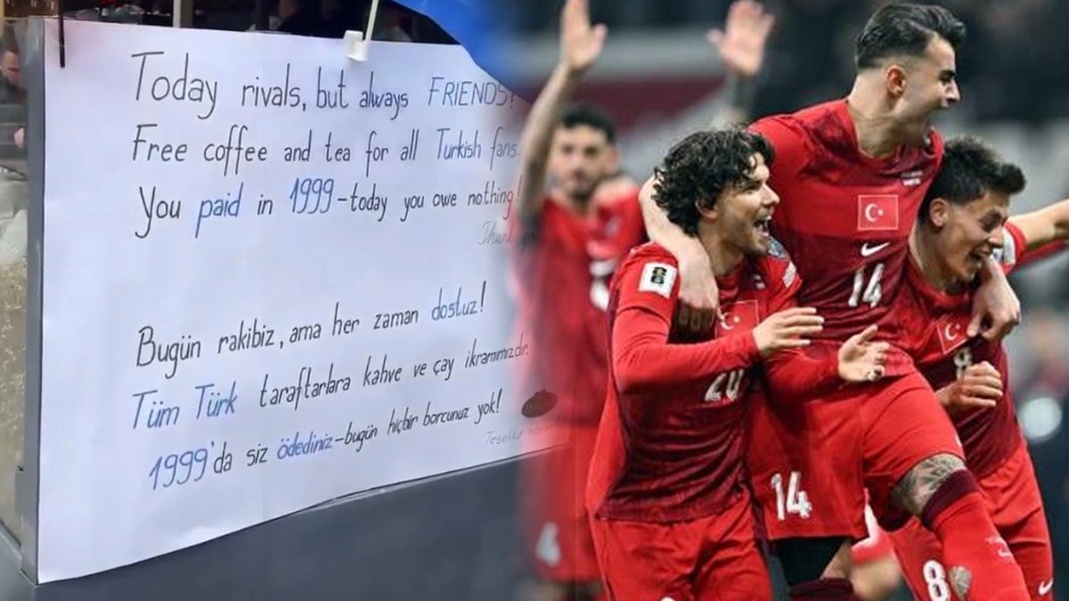 Kosova'da Türk taraftarlar için asılan yazı gündem oldu