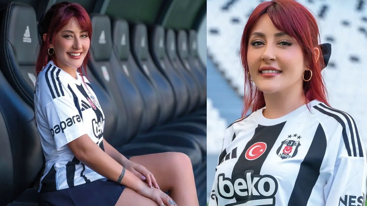  Melek Mosso Beşiktaş’ın yeni transferiyle poz verdi: “Oh'cum bi tık darlanmış gibi”
