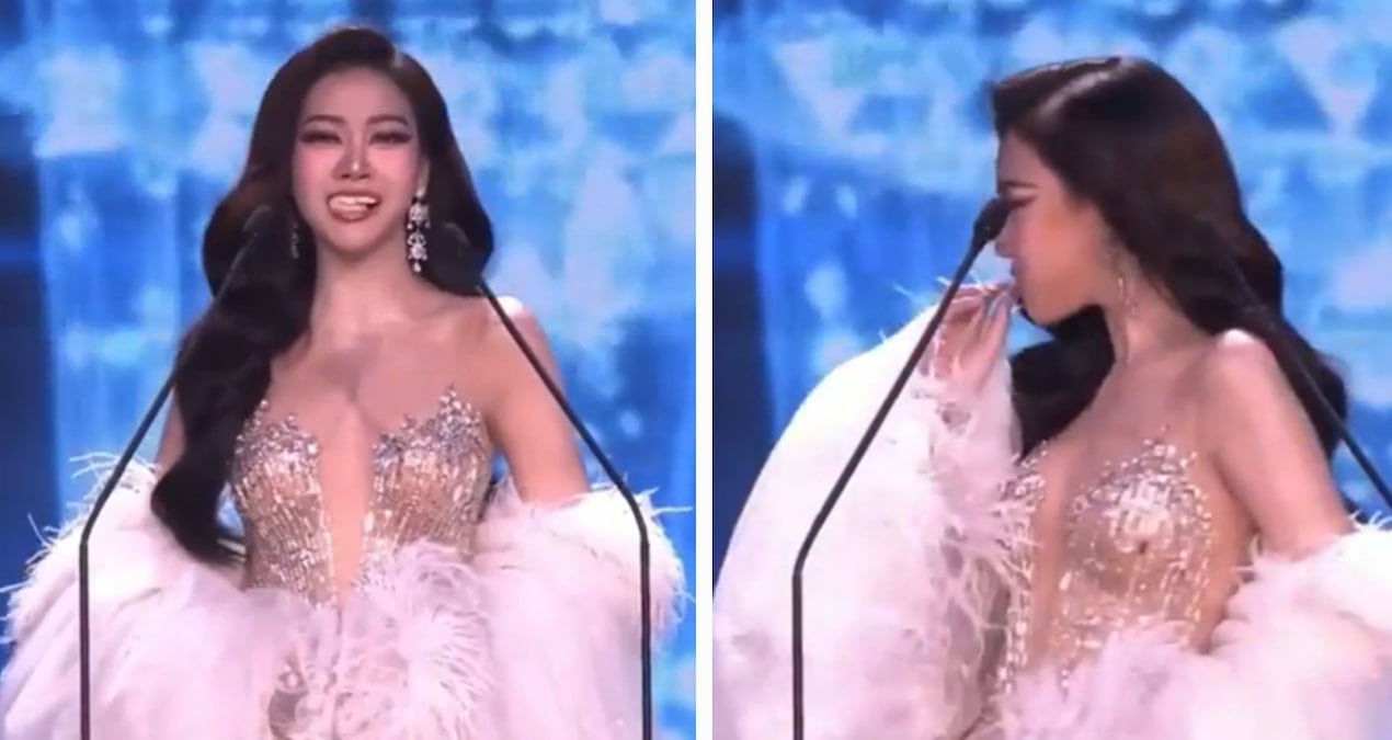 Güzellik yarışmasında tarihe geçen an: Yarışmacının diş plakları ağzından fırladı