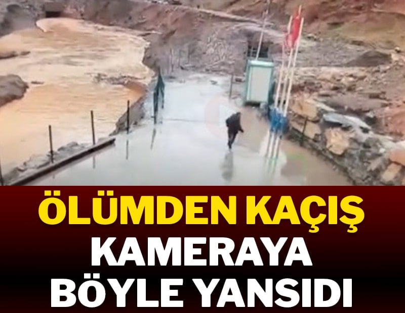 Ölümden kaçış kameraya böyle yansıdı