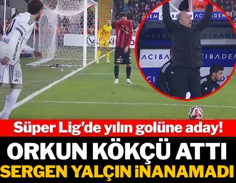 Sergen Yalçın inanamadı! Orkun Kökçü'den mükemmel gol