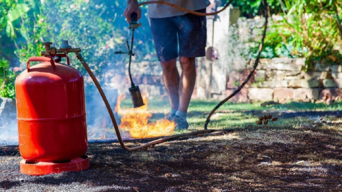 Bahçesinde kuru ot yakana rekor para cezası