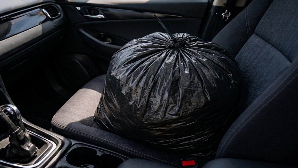 Sıradan bir trafik kontrolünde çöp torbasının içinden servet çıktı