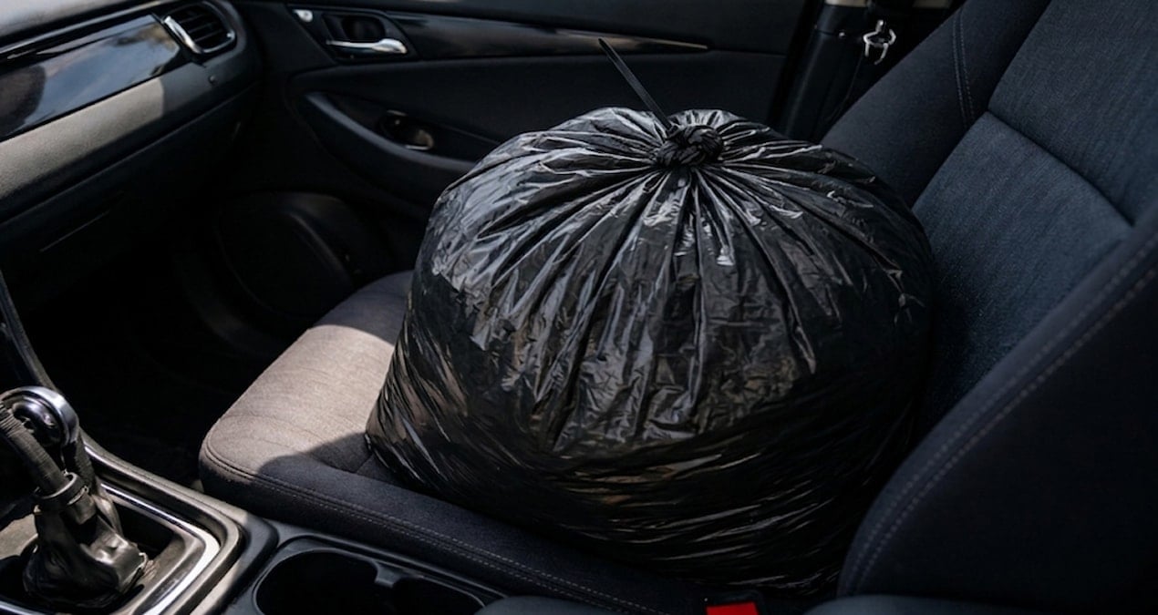 Sıradan bir trafik kontrolünde çöp torbasının içinden servet çıktı