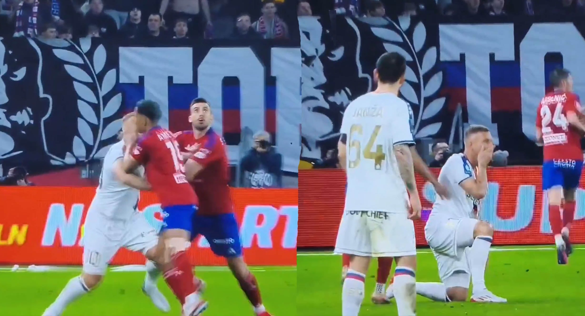 40 yaşındaki eski Galatasaraylı yıldız öfkesine yenik düştü! 2 dakikada kırmızı kart gördü