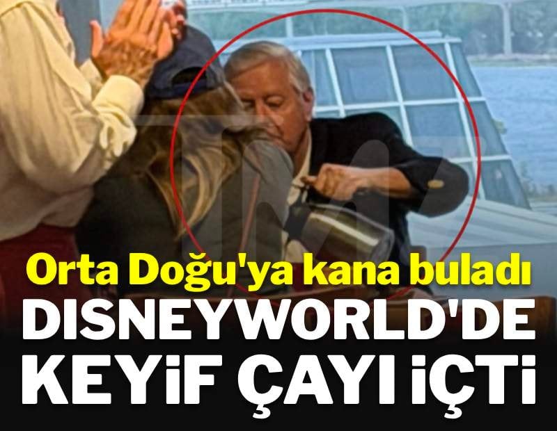 Orta Doğu'yu kana buladı,  üstüne Disney World'de keyif çayı içti