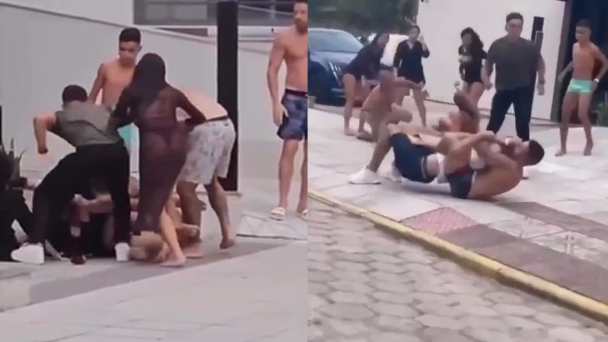 Brezilya'nın en lüks plajında dehşet verici kavga