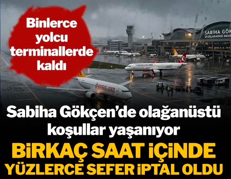 İstanbul'da yağış nedeniyle olağanüstü saatler: Yüzlerce sefer iptal edildi, binlerce yolcu terminallerde kaldı