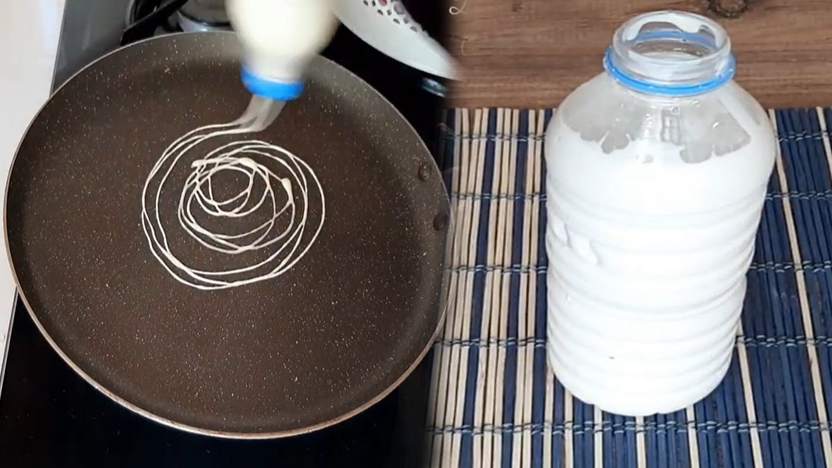 Ramazan'ın favori tatlısını pet şişeyle evde yapıyorlar