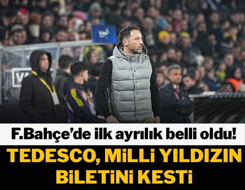 Fenerbahçe'de ilk ayrılık netleşti! Tedesco, milli yıldıza neşteri vurdu