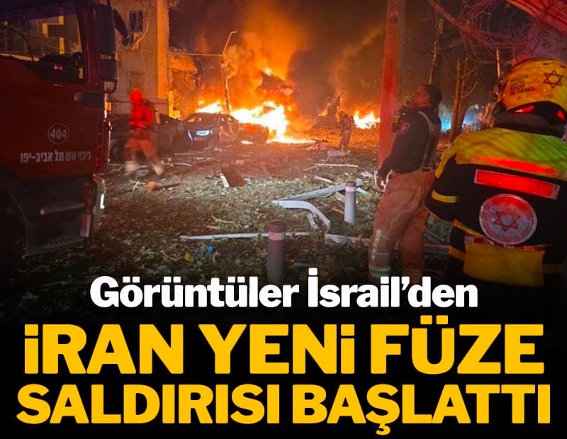 Görüntüler İsrail'den! İran yeni füze saldırısı başlattı