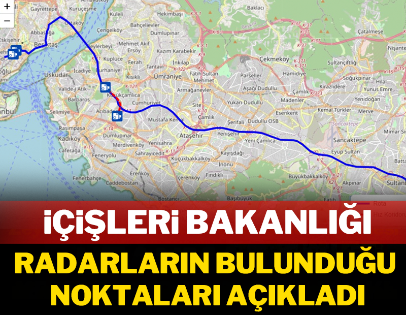 İçişleri Bakanlığı radarların bulunduğu noktaları açıkladı!