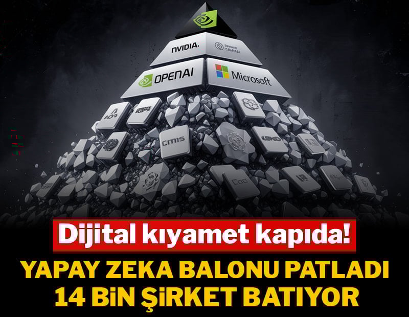 Dijital kıyamet kapıda! Yapay zeka balonu patladı, 14 bin şirket batıyor