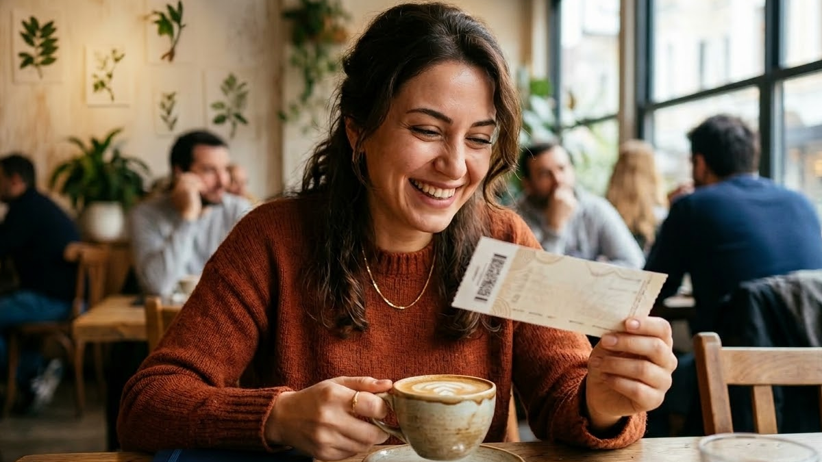 Kahve içmeye girdiği kafeden milyoner olarak çıktı