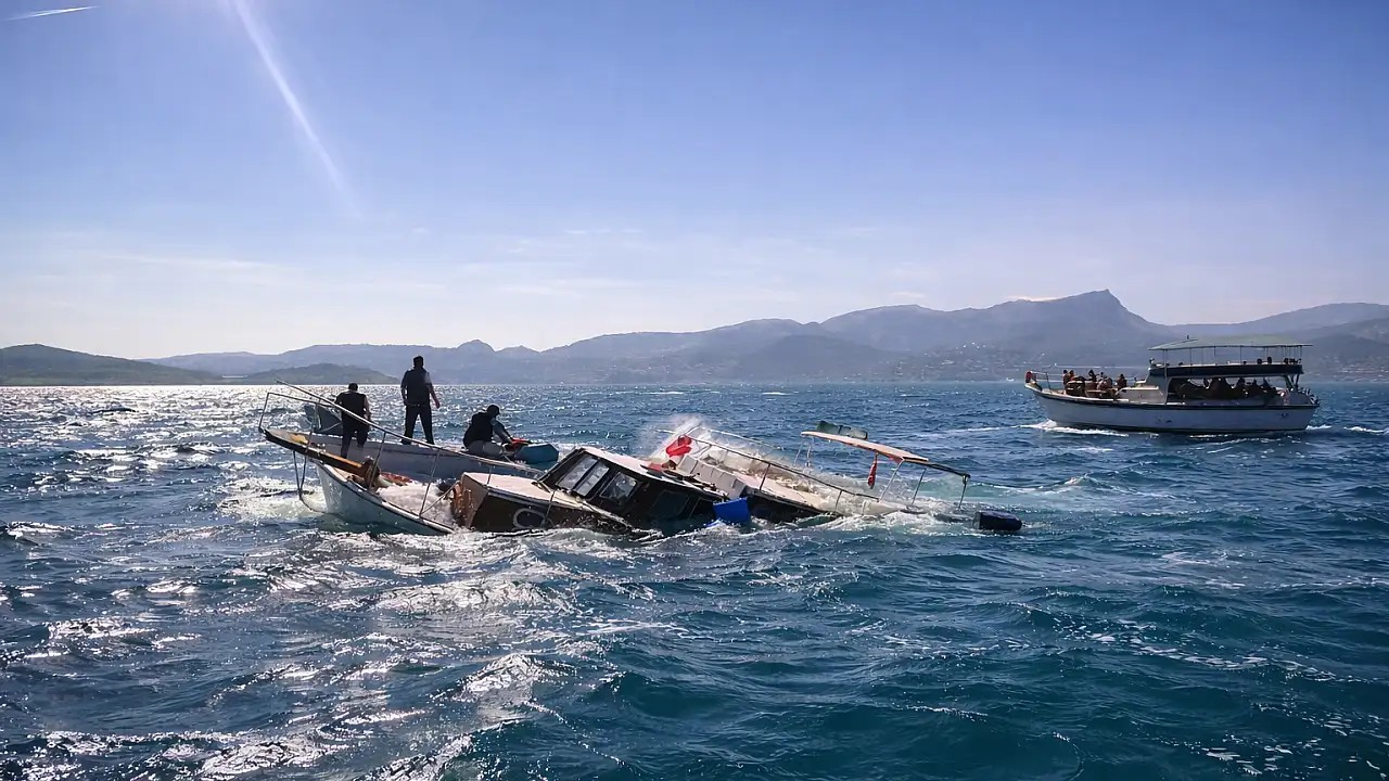 Bodrum açıklarında tekne battı: 8 kişi son anda kurtarıldı!