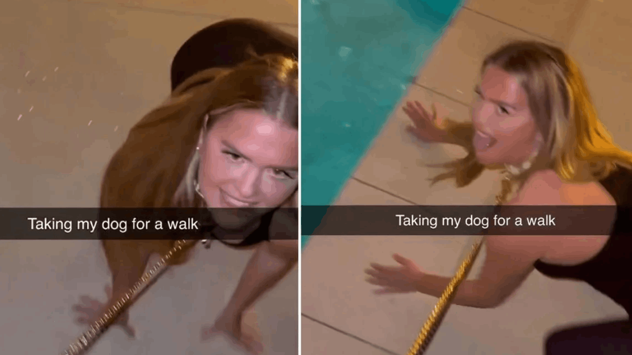 Kadına tasma taktı: Bu görüntülere tepki yağdı