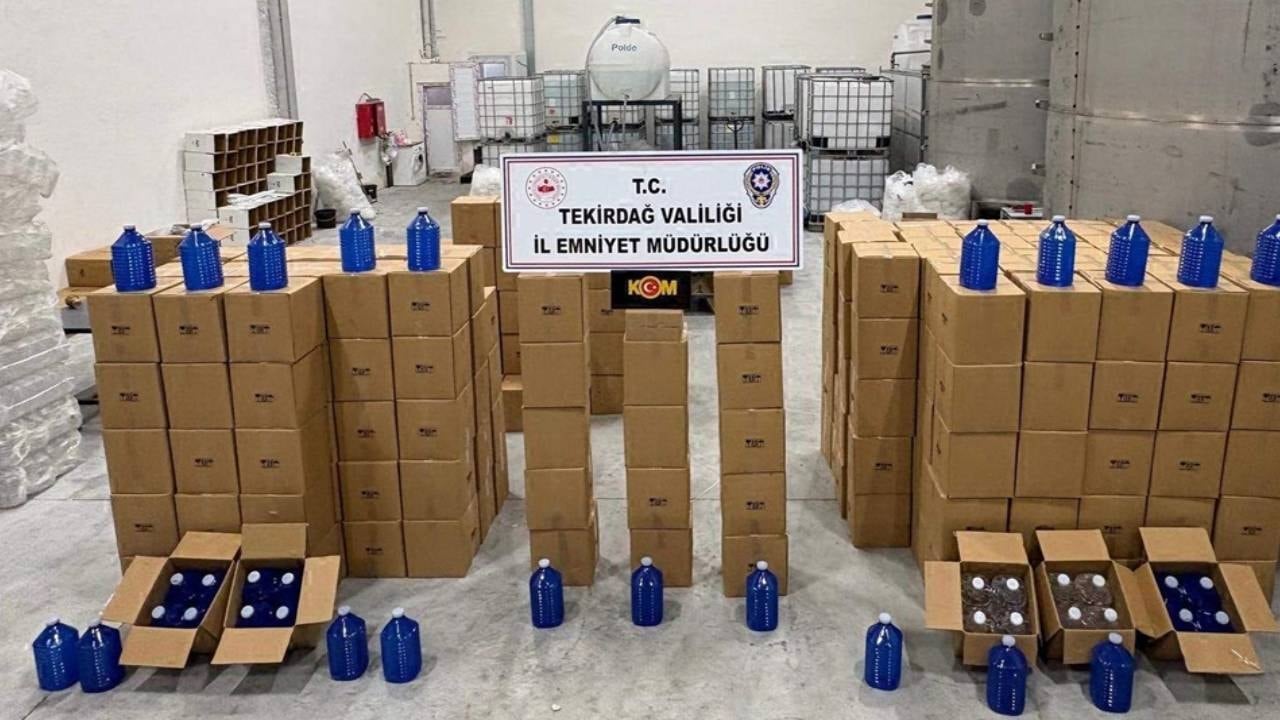 Tekirdağ'da 17 bin 815 litre etil alkol yakalandı
