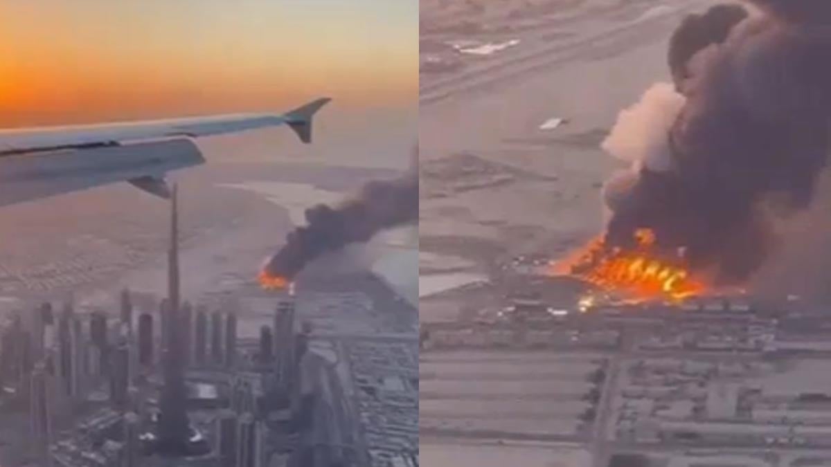 İran'ın vurduğu BAE'deki fabrika havadan böyle görüntülendi