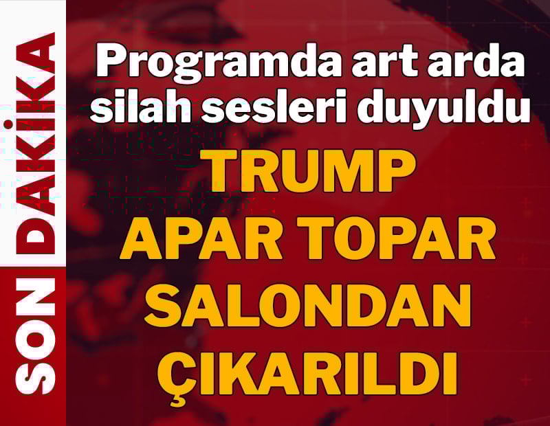 Program bir anda karıştı! Trump salondan apar topar çıkarıldı