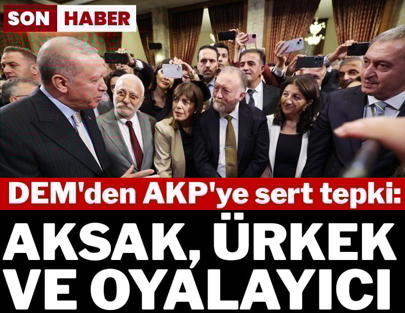 DEM'den AKP'ye sert tepki: Aksak, ürkek ve oyalayıcı