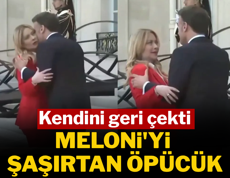 Meloni'yi şaşırtan öpücük