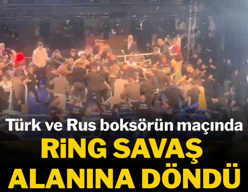 Türk ve Rus boksörün maçında ring savaş alanına döndü