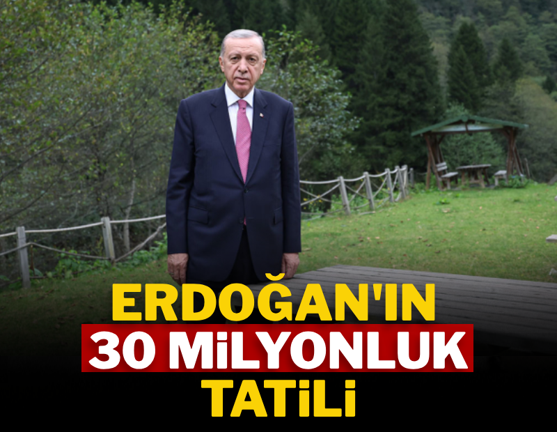 Erdoğan'ın 30 milyonluk tatili 