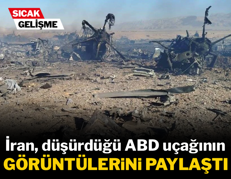 İran, düşürdüğü ABD uçağının görüntülerini paylaştı