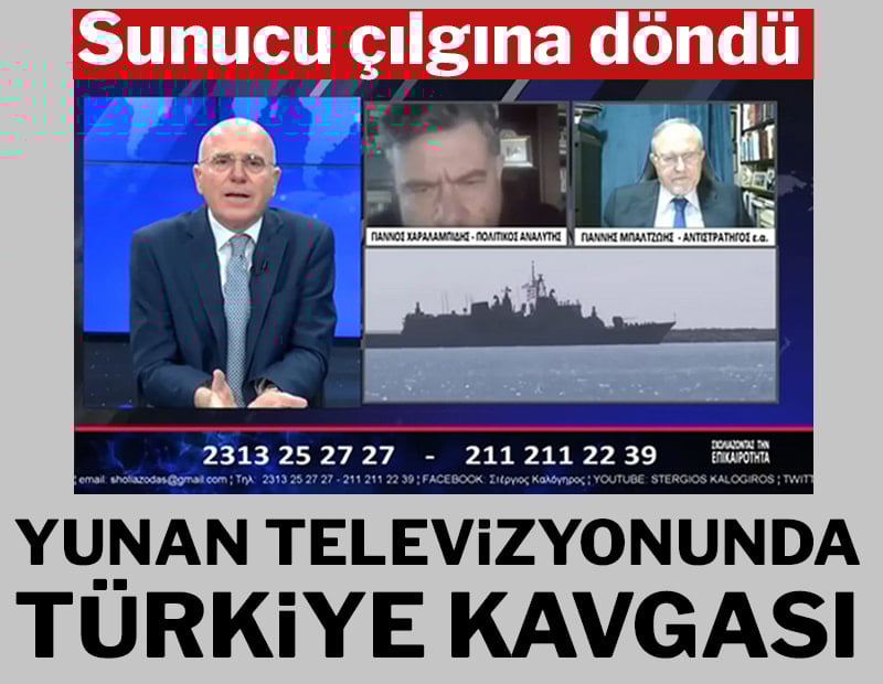 Yunan televizyonunda Türkiye kavgası! Sunucu çılgına döndü