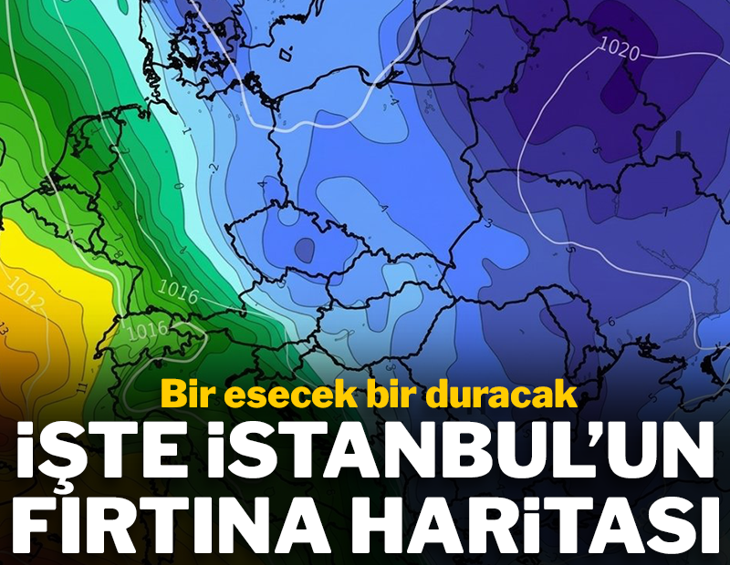 Bir esecek bir duracak: İşte İstanbul'un fırtına haritası