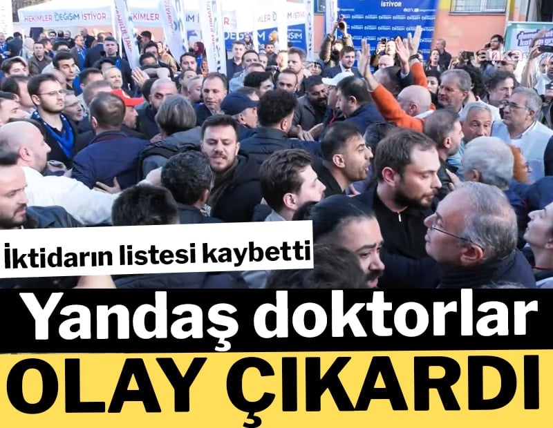 İstanbul Tabip Odası seçiminde gergin anlar...