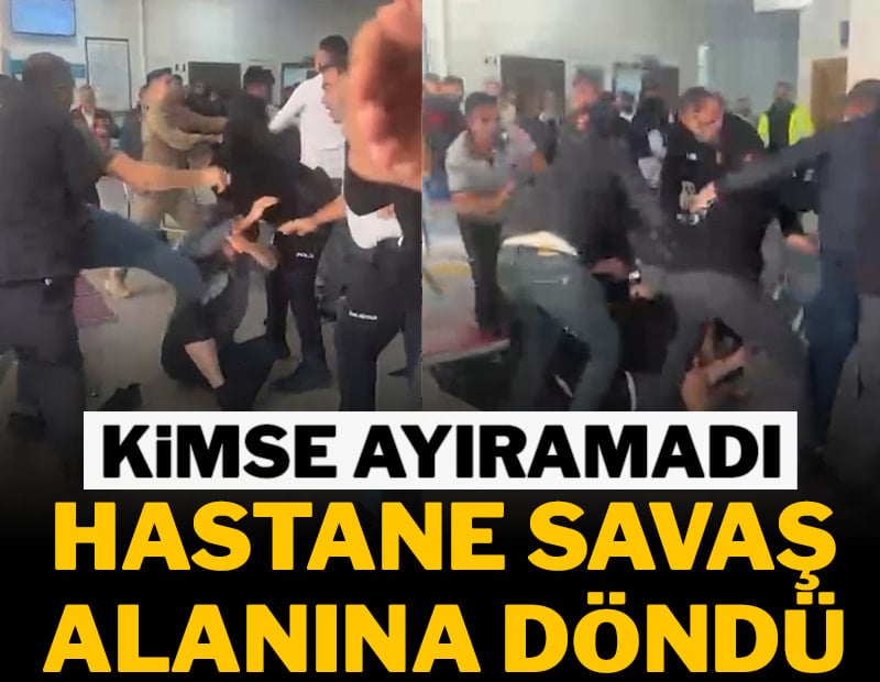Tekme ve yumruklar havada uçuştu! Hastane savaş alanına döndü