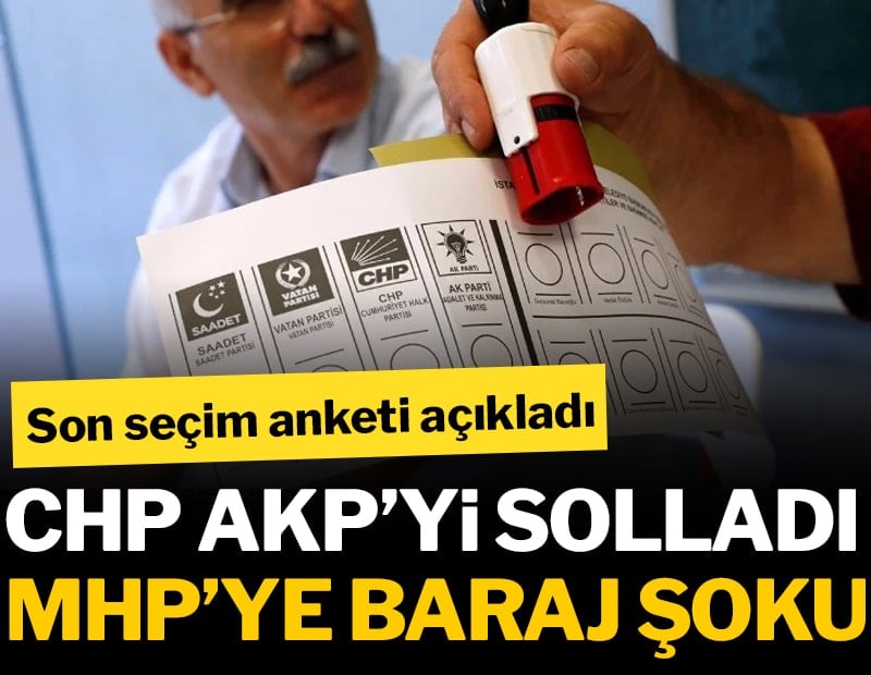 Son seçim anketi açıkladı: CHP, AKP'yi solladı! MHP’ye baraj şoku