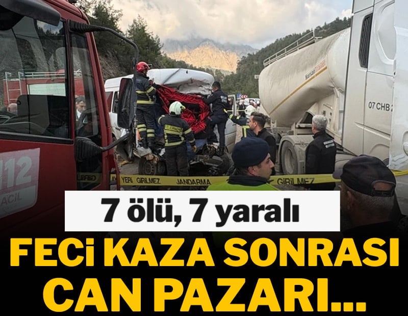 TIR ile minibüs çarpıştı: 6 ölü, 4 yaralı