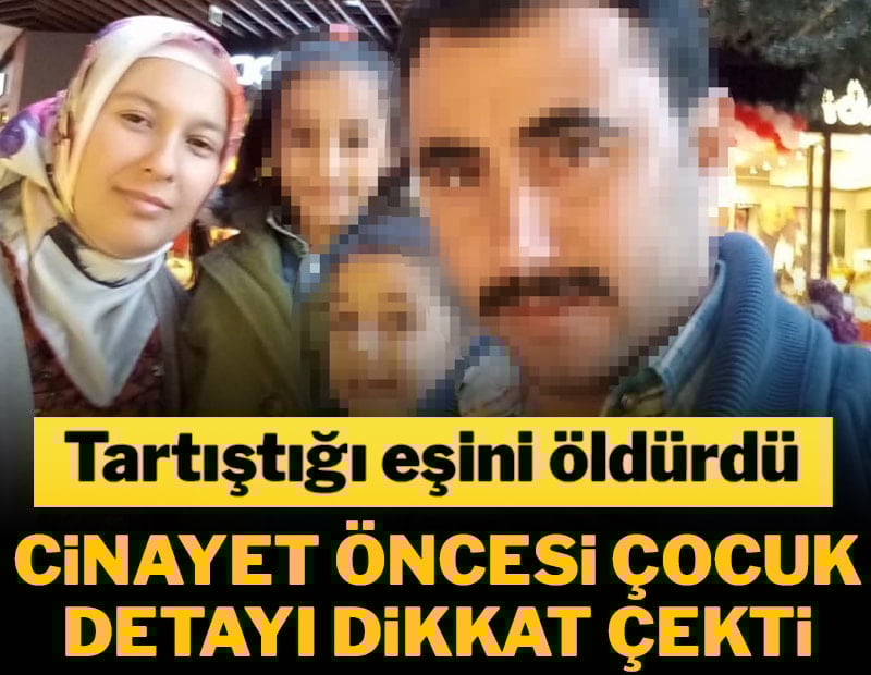 Çocukları anneannesine gönderip karısını öldürdü