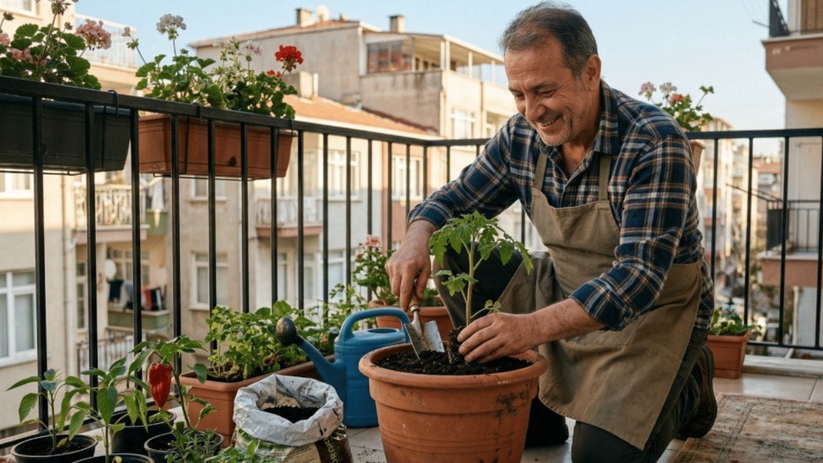 Balkonda bu ay saksıya eken yazın pazar masrafından kurtulacak