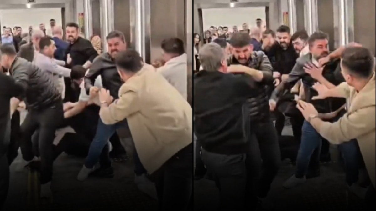 Adliye savaş alanına döndü, yumruklar havada uçuştu