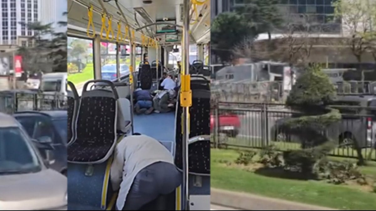 Beşiktaş'taki çatışmada kurşun İETT otobüsüne isabet etti