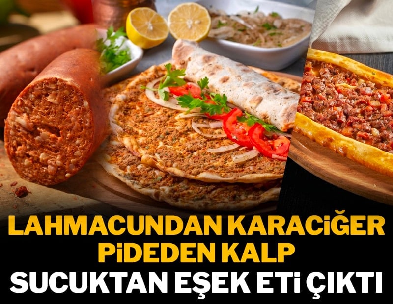 Bakanlık markaları ifşa etti: Lahmacundan karaciğer, pideden kalp, sucuktan eşek eti çıktı