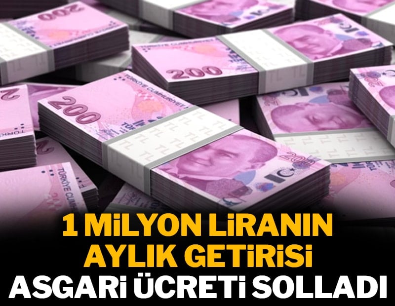 1 milyon liralık mevduatın faiz getirisi asgari ücreti solladı