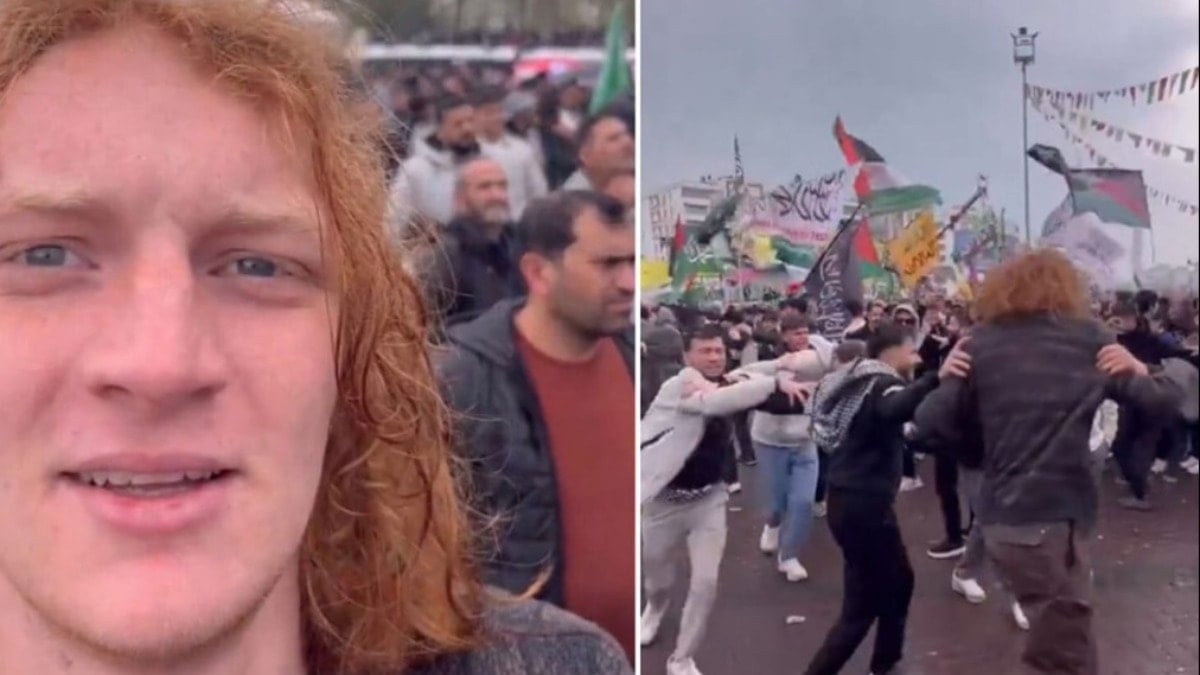 Amerikalı gezgin Diyarbakır'da protestonun ortasında kaldı