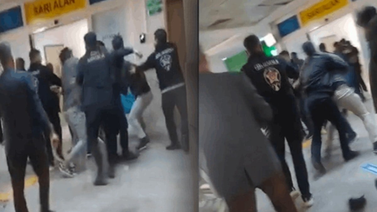 Acil servisi savaş alanına çevirdiler: Camlar, kapılar havada uçuştu