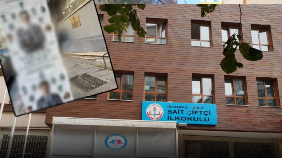 Şişli'de okul önünde skandal afiş