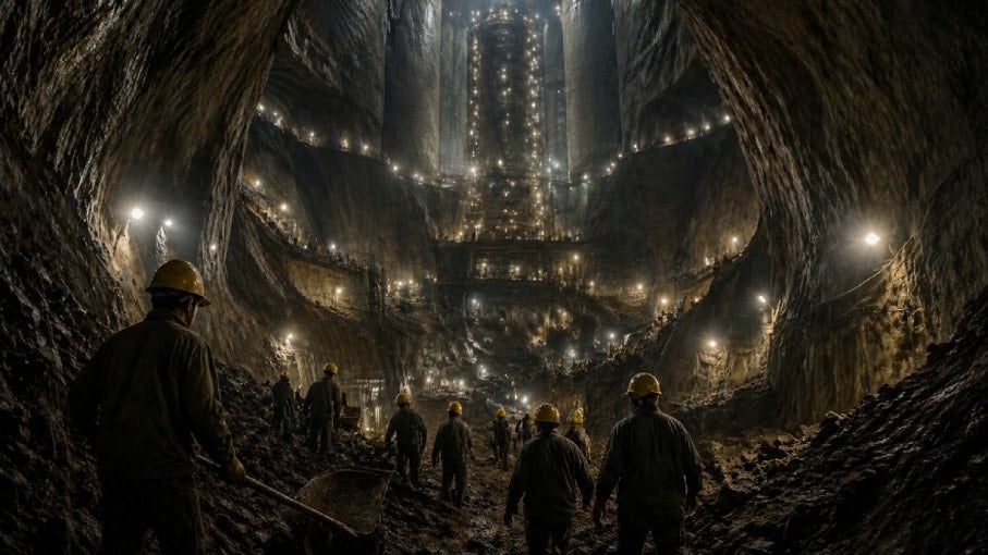 17 yıl boyunca 60 bin işçi dağın altını gizlice kazdı: Dev tesis yine de hiç faaliyete geçemedi
