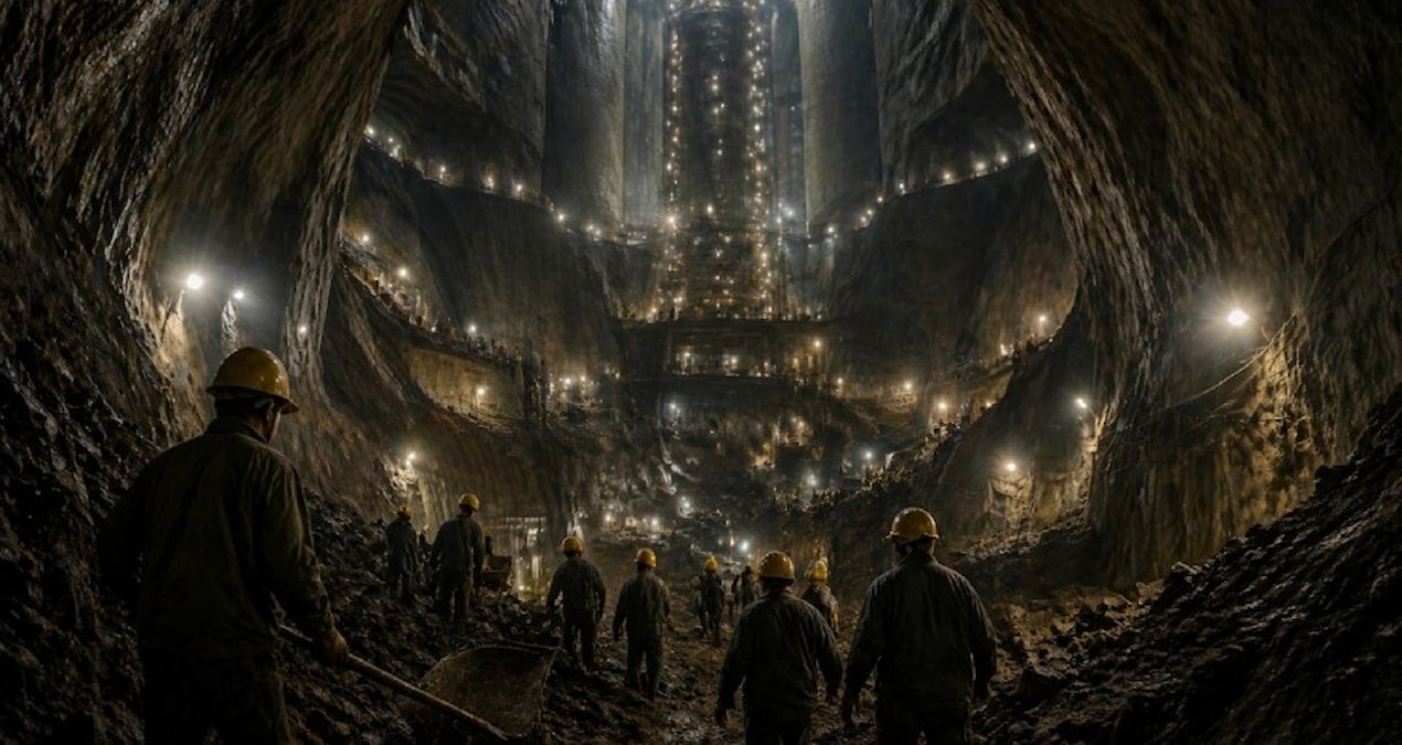 17 yıl boyunca 60 bin işçi dağın altını gizlice kazdı: Dev tesis yine de hiç faaliyete geçemedi