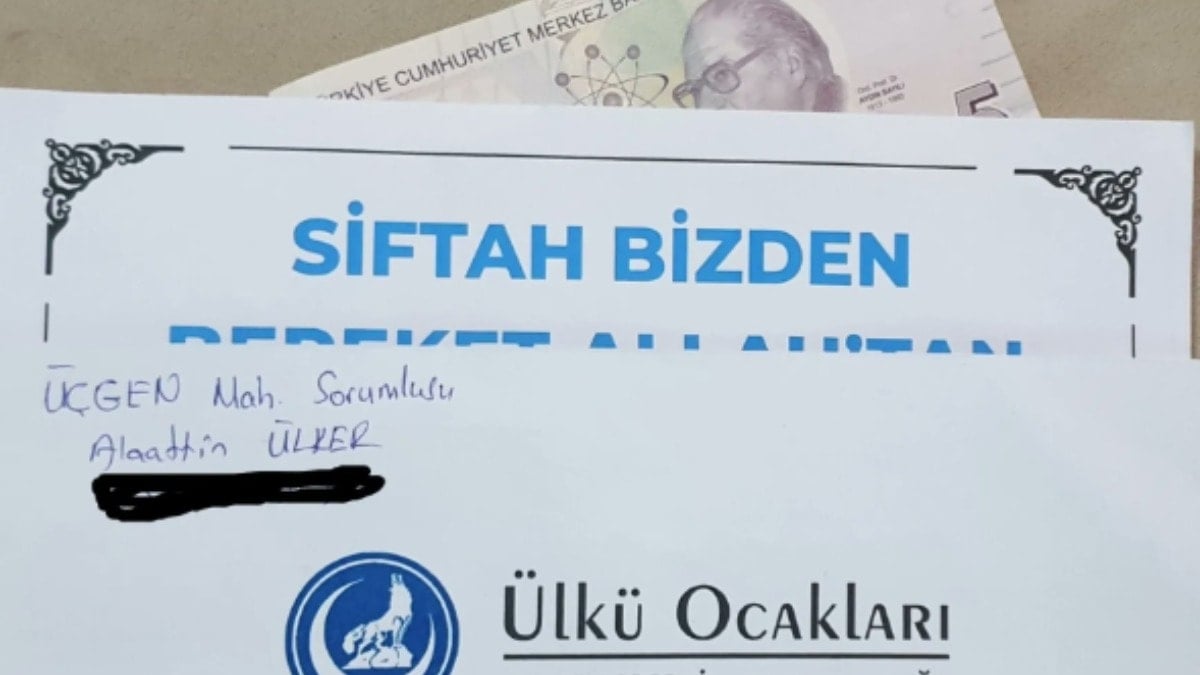 Ülkü Ocakları siftah niyetine bu zarfı dağıttı