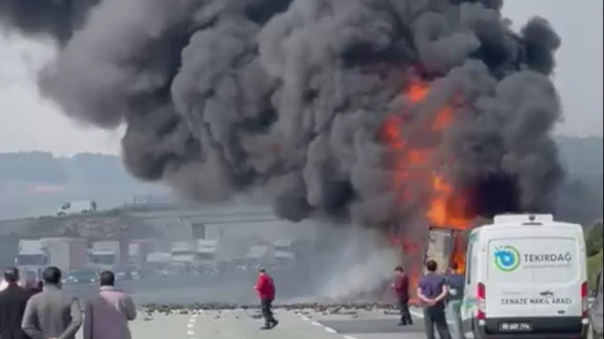 Kuzey Marmara Otoyolu'nda korkutan yangın