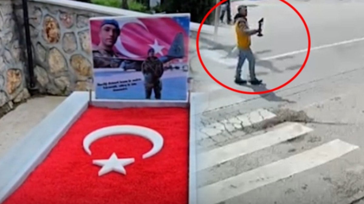 Şehit kabrinde akıllara zarar olay! Acılı anne fark etti kameralar ele verdi